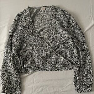 A New Day- Black and white blouse